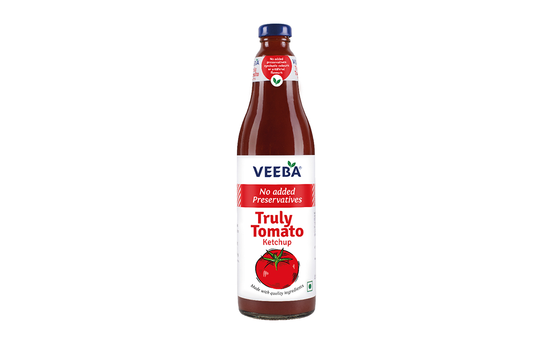Veeba Truly Tomato Ketchup   Glass Bottle  1 kilogram